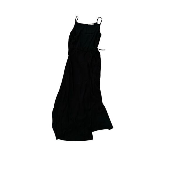 Reformation Women's Black Square Neck Truett Wrap Dress Size 4 - Picture 4 of 6